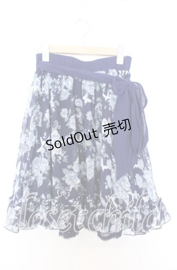 画像1: axes femme / 蝶薔薇スカート M ネイビー O-25-08-29-018-AX-SK-OW-OS (1)