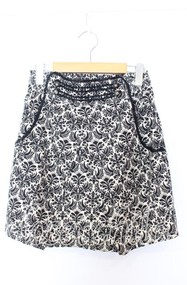 画像1: axes femme / ダマスク柄台形スカート M キナリ O-25-08-29-019-AX-SK-OW-ZT198 (1)