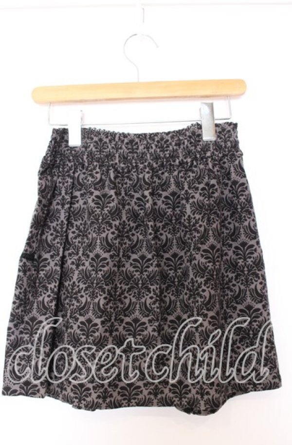 画像2: axes femme / ダマスク柄台形スカート M クロ O-25-08-29-020-AX-SK-OW-ZT257 (2)