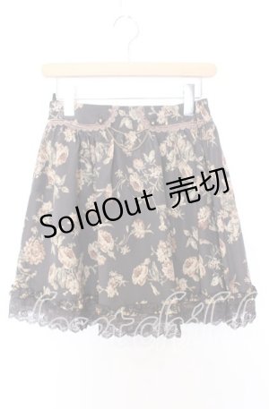 画像: axes femme / アンティーク花柄スカート M クロ O-25-08-29-023-AX-SK-OW-ZT272