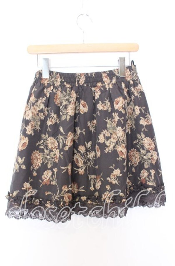 画像2: axes femme / アンティーク花柄スカート M クロ O-25-08-29-023-AX-SK-OW-ZT272 (2)