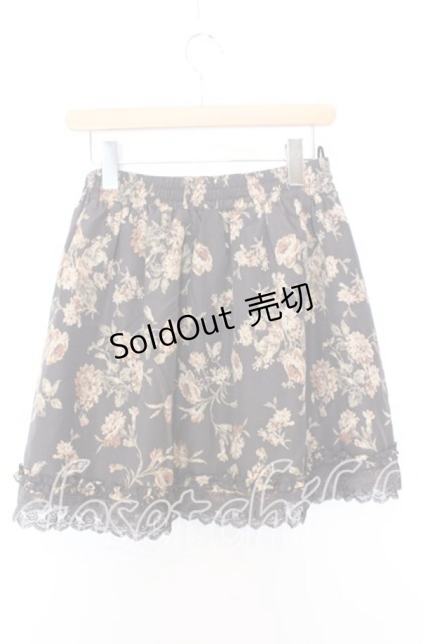 画像2: axes femme / アンティーク花柄スカート M クロ O-25-08-29-023-AX-SK-OW-ZT272 (2)