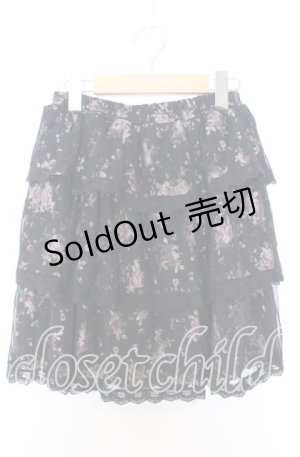 画像: axes femme / 花柄レーススカート M クロ O-25-08-29-025-AX-SK-OW-OS