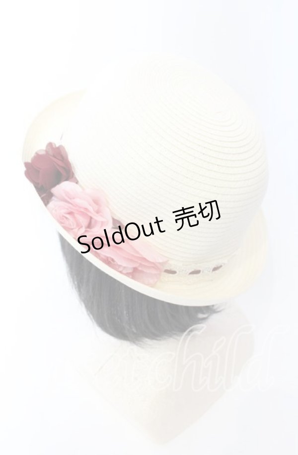 画像2: axes femme / ボーラーストローハット  シロ O-25-08-29-031-AX-AC-YM-ZT500 (2)