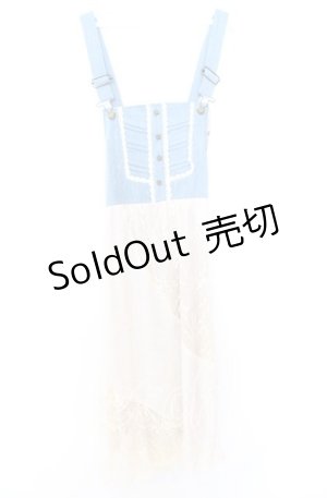 画像: axes femme / デニムドッキングロングワンピース M ブリーチ O-25-08-29-003-AX-OP-OW-OS
