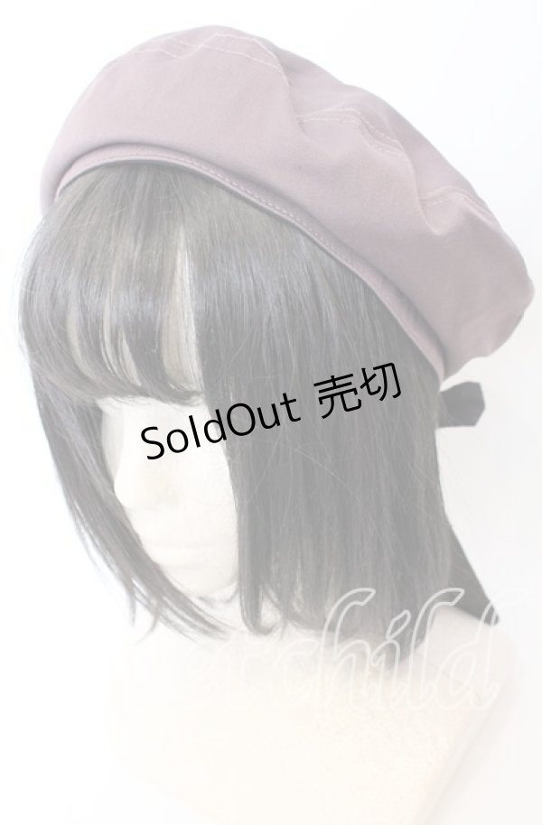 画像1: axes femme / バックリボンベレー帽  ピンク O-25-08-29-043-AX-AC-YM-ZT511 (1)