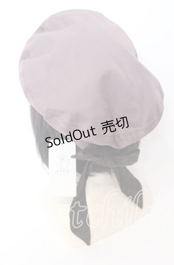 画像2: axes femme / バックリボンベレー帽  ピンク O-25-08-29-043-AX-AC-YM-ZT511 (2)