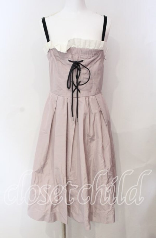 画像1: EATME / フロントレースアップワンピース S ピンク O-25-08-30-052-LO-OP-OW-ZT092 (1)