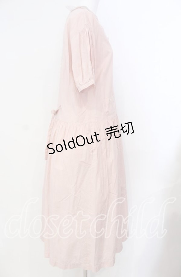 画像3: PINK HOUSE / 刺繍入りチェックロングワンピース  ピンク O-25-08-30-005-LO-OP-OW-OS (3)