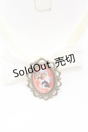 画像: metamorphose / ブローチ付きタッセルチョーカー  アイボリー O-25-08-30-1012-ME-AC-IG-OS
