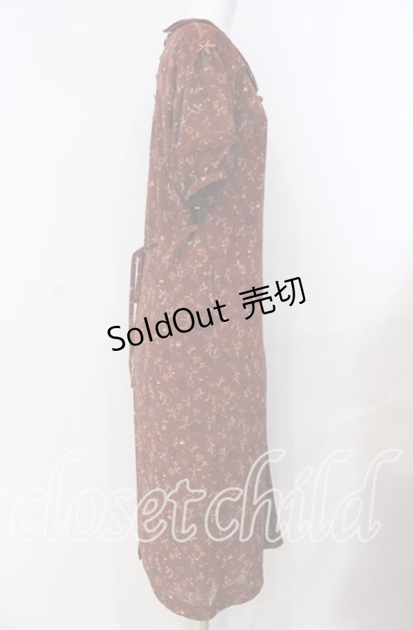 画像3: PINK HOUSE / プチリボン使い花柄ワンピース  アカ O-25-08-30-006-LO-OP-OW-ZT078 (3)