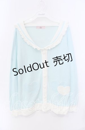 画像: Ank Rouge / ハートポケットカーディガン  サックス O-25-08-30-070-CA-TO-OW-OS