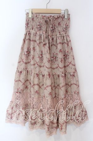 画像: axes femme / 花柄2WAYシャーリングワンピース M ピンク O-25-08-30-071-AX-OP-OW-OS