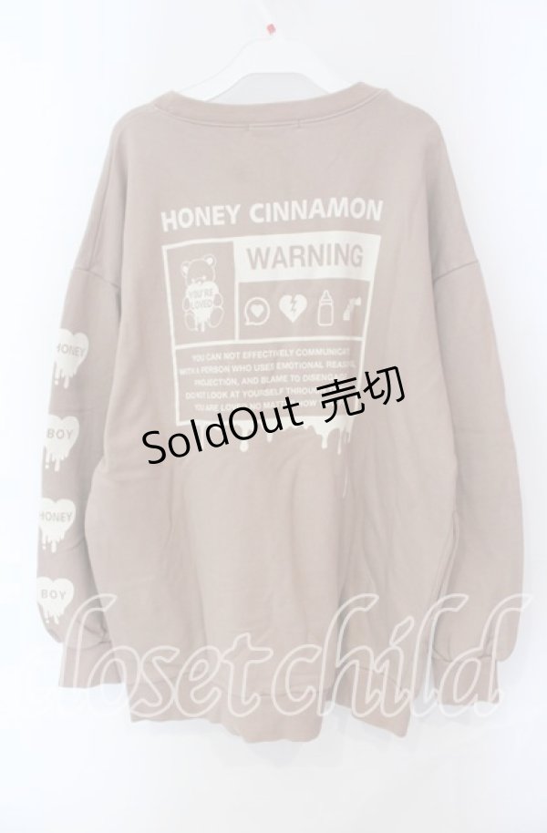 画像3: Honey Cinnamon / HONEY BOYptトレーナー F ベージュ O-25-08-30-074-LO-TO-OW-ZT028 (3)