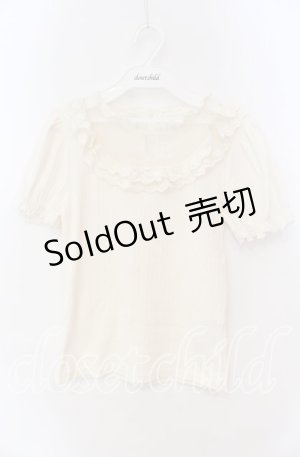 画像: Ank Rouge / デコルテレース切り替えテレコトップス M アイボリー O-25-08-30-078-CA-TO-OW-OS