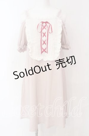 画像: Ank Rouge / ヨークスピンドルオフショルカットワンピース M ピンク O-25-08-30-081-CA-OP-OW-ZT069