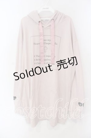 画像: Ank Rouge / プリントロングパーカー M ピンク O-25-08-30-082-CA-TO-OW-OS