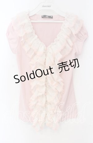 画像: Ank Rouge / ラッフルフリルトップス M ピンク O-25-08-30-092-CA-TO-OW-OS