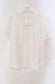 画像1: Ank Rouge / リボンフリルプルブラウス M シロ O-25-08-30-094-CA-BL-OW-ZT180 (1)