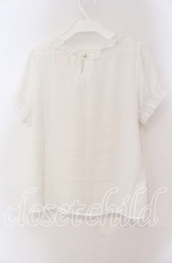 画像3: Ank Rouge / リボンフリルプルブラウス M シロ O-25-08-30-094-CA-BL-OW-ZT180 (3)