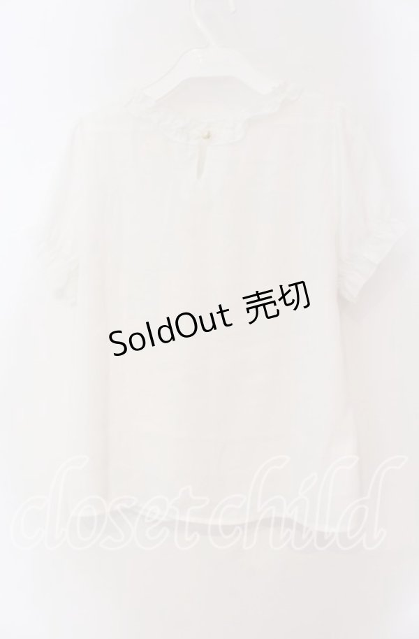 画像3: Ank Rouge / リボンフリルプルブラウス M シロ O-25-08-30-094-CA-BL-OW-ZT180 (3)