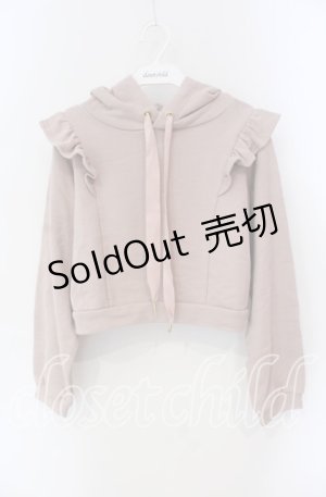 画像: Fi.n.t / ショルダーフリルスウェットパーカー F ピンク O-25-08-30-098-CA-TO-OW-ZT066