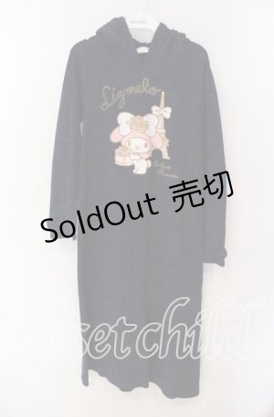 画像: Lizmelo / プリントパーカーワンピース M ネイビー O-25-08-30-099-LO-OP-OW-ZT484