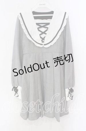 画像: DearMyLove / レースアップセーラーワンピース L クロ O-25-08-30-101-EL-OP-OW-OS