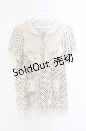 画像: Franche Lippee / 刺繍入り水玉チュニック M アイボリー O-25-08-30-017-LO-TO-OW-ZT070