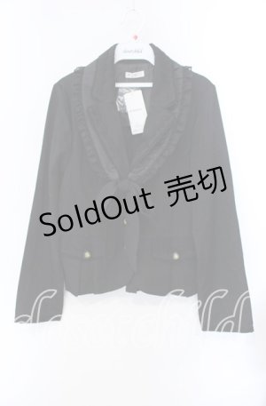画像: axes femme / 取り外し襟付ペプラムジャケット M クロ O-25-08-30-018-AX-JA-OW-OS
