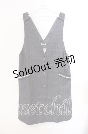 画像: axes femme / ドットフロッキーサックチュニック M グレー O-25-08-30-021-AX-OP-OW-OS