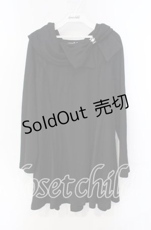 画像: axes femme / リボン襟チュニック M クロ O-25-08-30-023-AX-TO-OW-OS