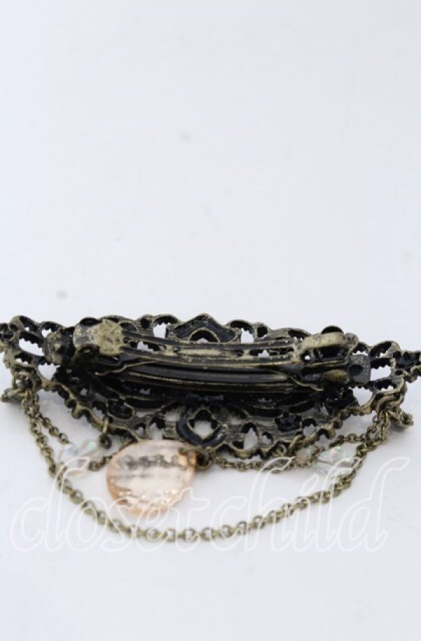 画像2: axes femme / ドロップクリスタルバレッタ  アンティークゴールド O-25-08-31-056-AX-AC-OW-ZT488-F006 (2)