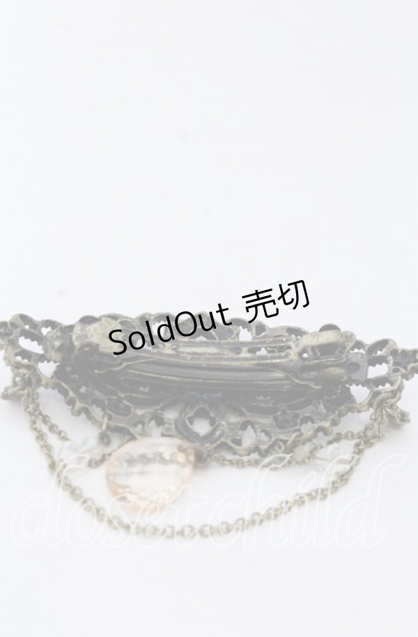 画像2: axes femme / ドロップクリスタルバレッタ  アンティークゴールド O-25-08-31-056-AX-AC-OW-ZT488-F006 (2)