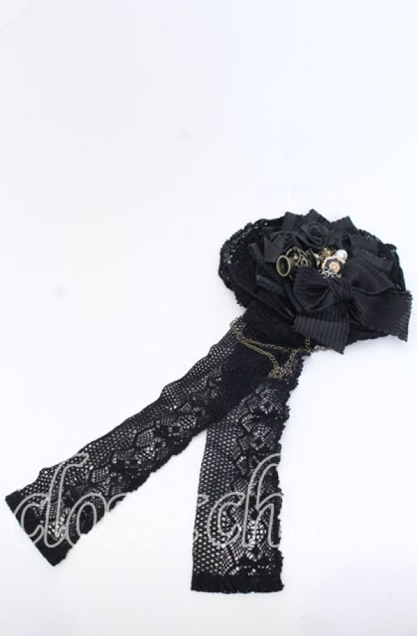 画像1: Hoshibako Works / 晩課のドレス コサージュ  クロ O-25-08-31-060-LO-AC-OW-OS (1)