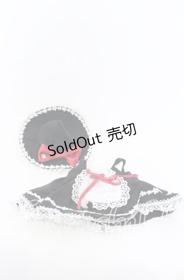 画像1: BABY,THE STARS SHINE BRIGHT / 魔女っこくみゃちゃんのジャンパースカート＆ハット  クロ×オフシロ O-25-08-31-062-BA-ZA-OW-OS (1)