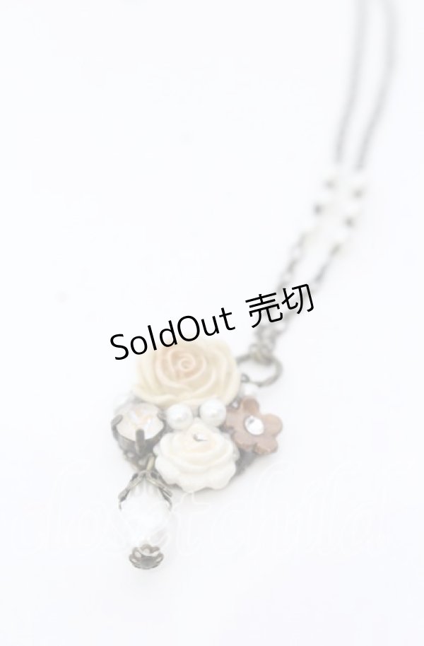 画像1: hanakabeads / ミルクティーコラージュのpetitネックレス  アイボリー O-25-08-31-069-LO-AC-OW-OS (1)