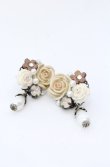 画像1: hanakabeads / ミルクティーコラージュのピアス  アイボリー O-25-08-31-070-LO-AC-OW-OS (1)