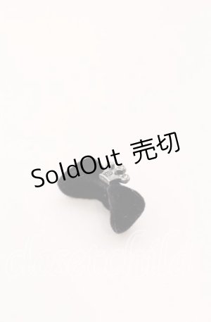 画像: Q-pot. / ベロアリボンチャーム  クロ O-25-08-31-072-QP-ZA-OW-OS