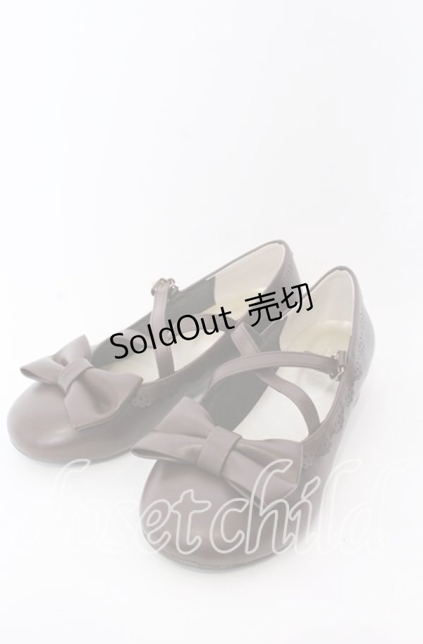画像1: axes femme kawaii / クロスベルトリボンパンプス L ブラウン O-25-08-31-078-AX-SH-OW-OS (1)