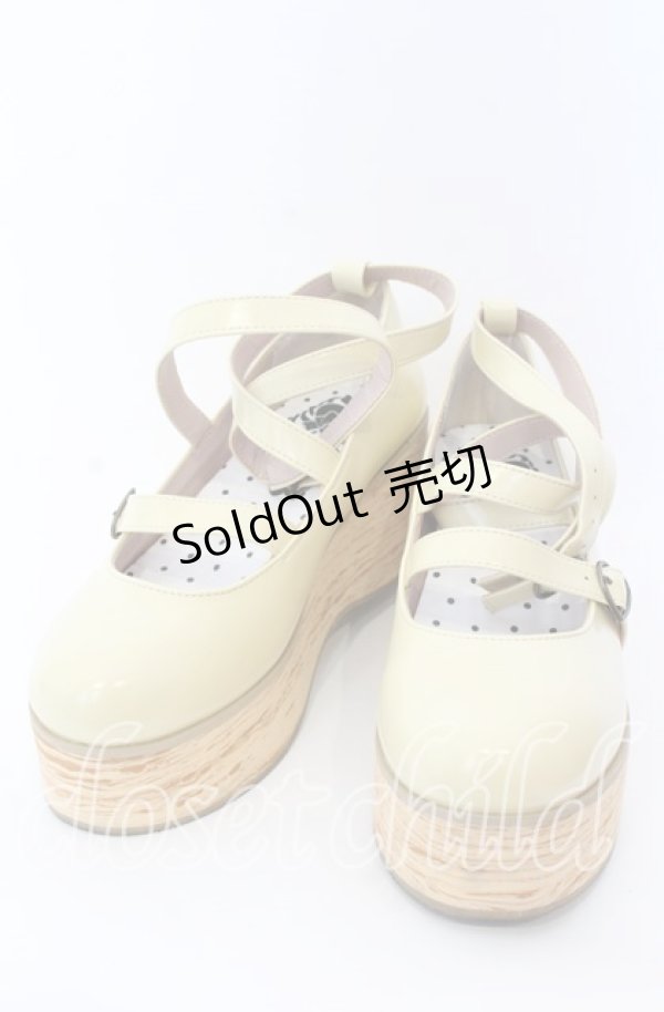 画像1: MODO / Sponge Cake Bubbles リボン木底シューズ【リボン欠品】 39 イエロー O-25-08-31-079-LO-ZA-OW-OS (1)