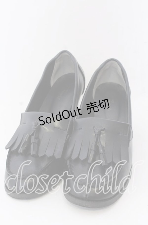 画像1: Kurumi Collaboration / ローファーパンプス M クロ O-25-08-31-082-LO-SH-OW-ZT087 (1)