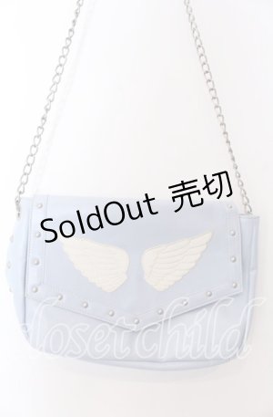 画像: Candy Stripper / 羽合皮ショルダーバッグ  サックス O-25-08-31-084-PU-BG-IG-ZT511