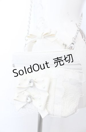 画像: Ank Rouge / ノベルティ レースバニティBAG バッグ  シロ O-25-08-31-085-CA-BG-IG-OS