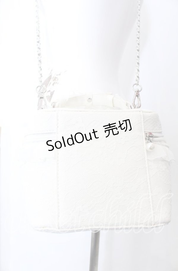 画像3: Ank Rouge / ノベルティ レースバニティBAG バッグ  シロ O-25-08-31-085-CA-BG-IG-OS (3)