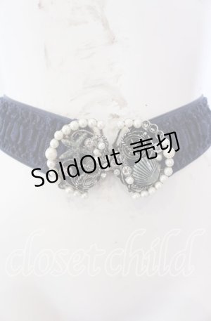 画像: axes femme / マリンパールゴムベルト  ネイビー O-25-08-31-012-AX-ZA-OW-ZT487-F004