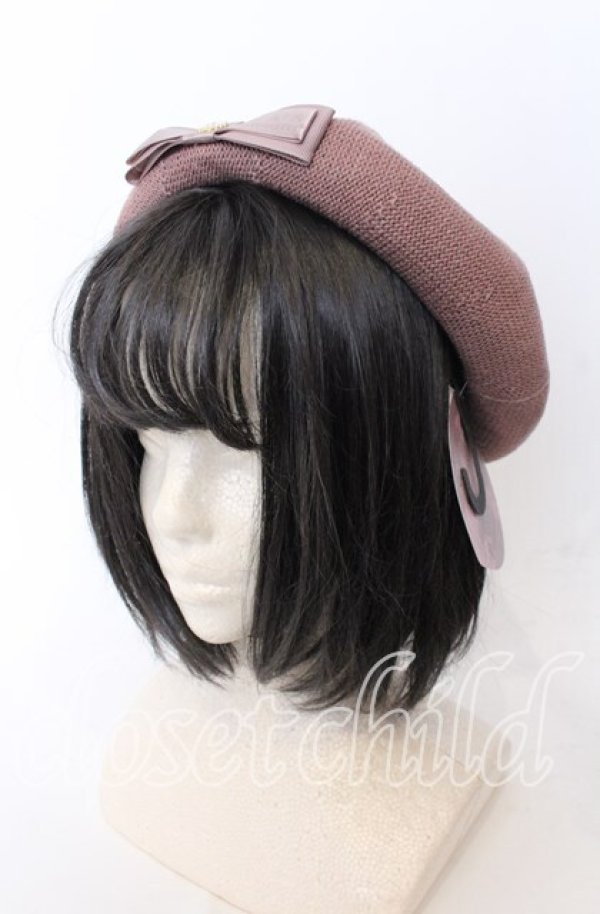 画像1: m petit by misako / NINA'SAM カメオベレー 57.5ｃｍ ピンク O-25-08-31-090-LO-AC-OW-ZT511 (1)