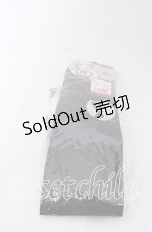 画像: LOLITAその他 / フリルガーター付きシアーオーバーニー 23-25ｃｍ クロ O-25-08-31-094-LO-ZA-OW-ZT486-F002