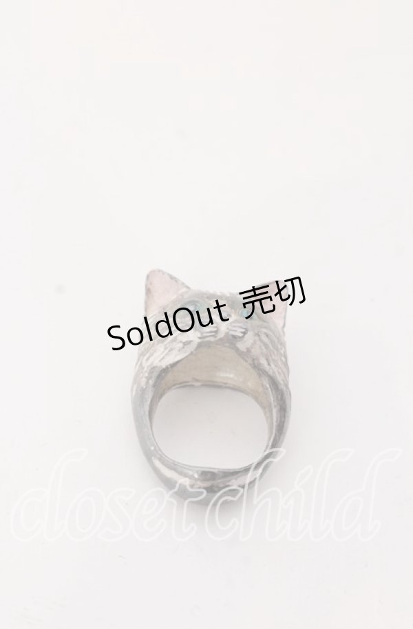 画像1: MILK / ベイビーキャットコレクションリング 約10号 シルバー×エメラルドアイ O-25-08-31-096-ML-AC-IG-OS (1)