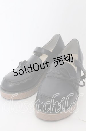 画像: axes femme / はしごレースアップローファー L クロ O-25-08-31-097-AX-SH-IG-OS